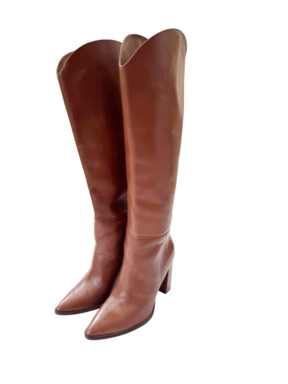Steve Madden Leather Bixby Tall Boot in Cognac Size 6 - Picture 5 of 12